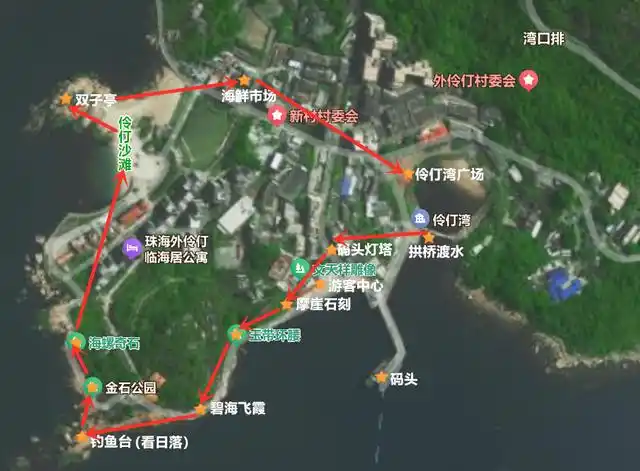 外伶仃岛旅游攻略_珠海外伶仃岛旅游攻略_外伶仃岛游玩路线图