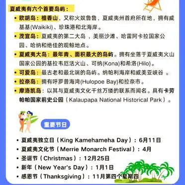 夏威夷六个主要岛屿旅游指南_夏威夷岛旅游攻略_2024夏威夷旅游攻略