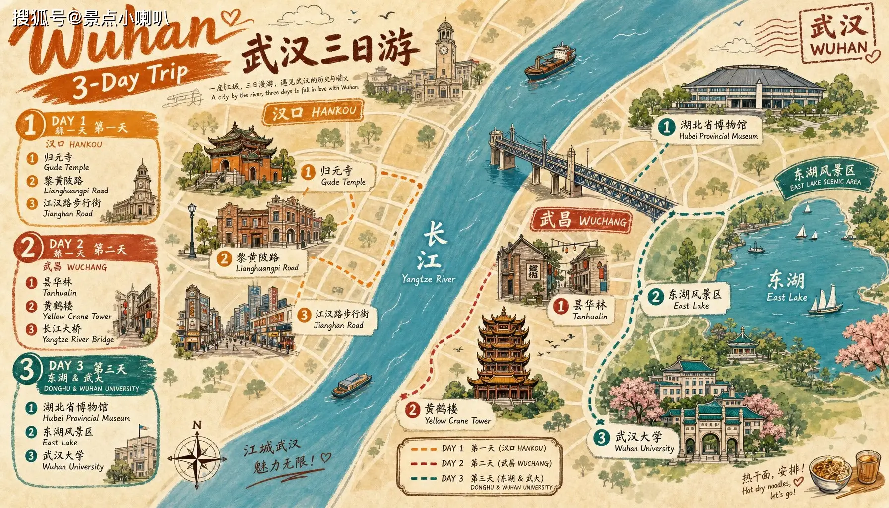 武汉旅游攻略三日游_武汉三天两夜旅游攻略_武汉汉口一日游路线