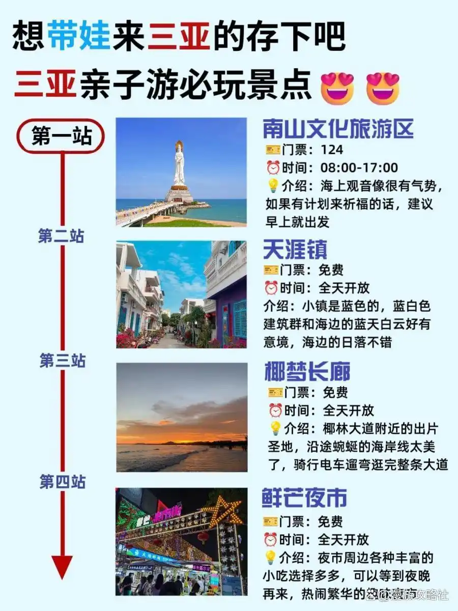 三亚亲子景点推荐_三亚亲子旅游攻略自由行_三亚亲子游路线规划