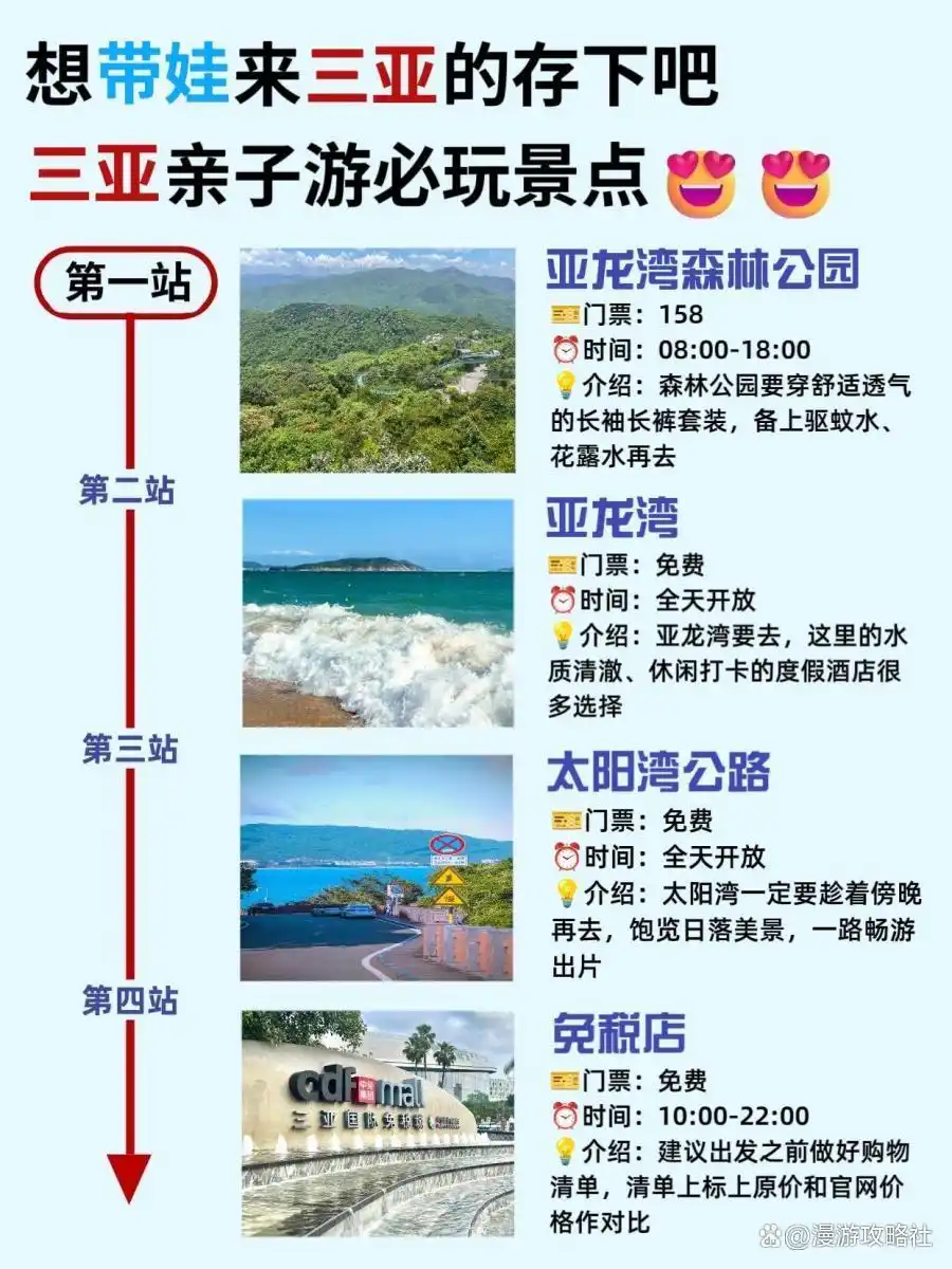 三亚亲子旅游攻略自由行_三亚亲子景点推荐_三亚亲子游路线规划